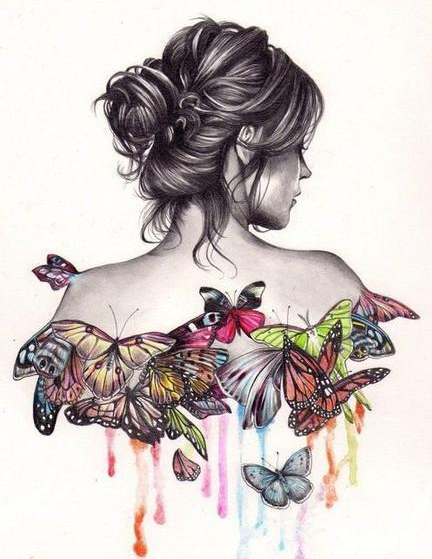 Femme papillon